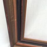 Empty wooden frame in contemporary golden brown color dimension: 73x60cm - depth -4cm-