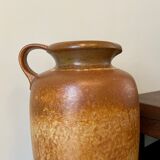 Brown enamelled ceramic vase W. Germany