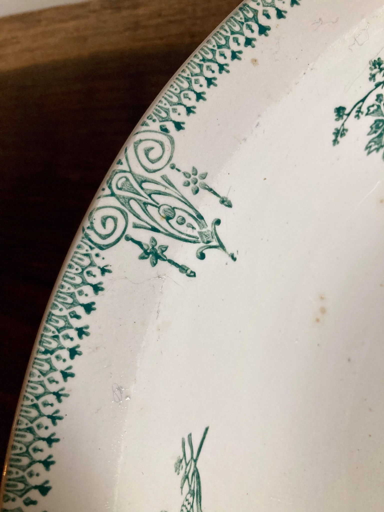 Hollow Service Plate Large Cermal Establishments Model 4003
