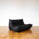 Black leather 2-seater Togo sofa by Michel Ducaroy