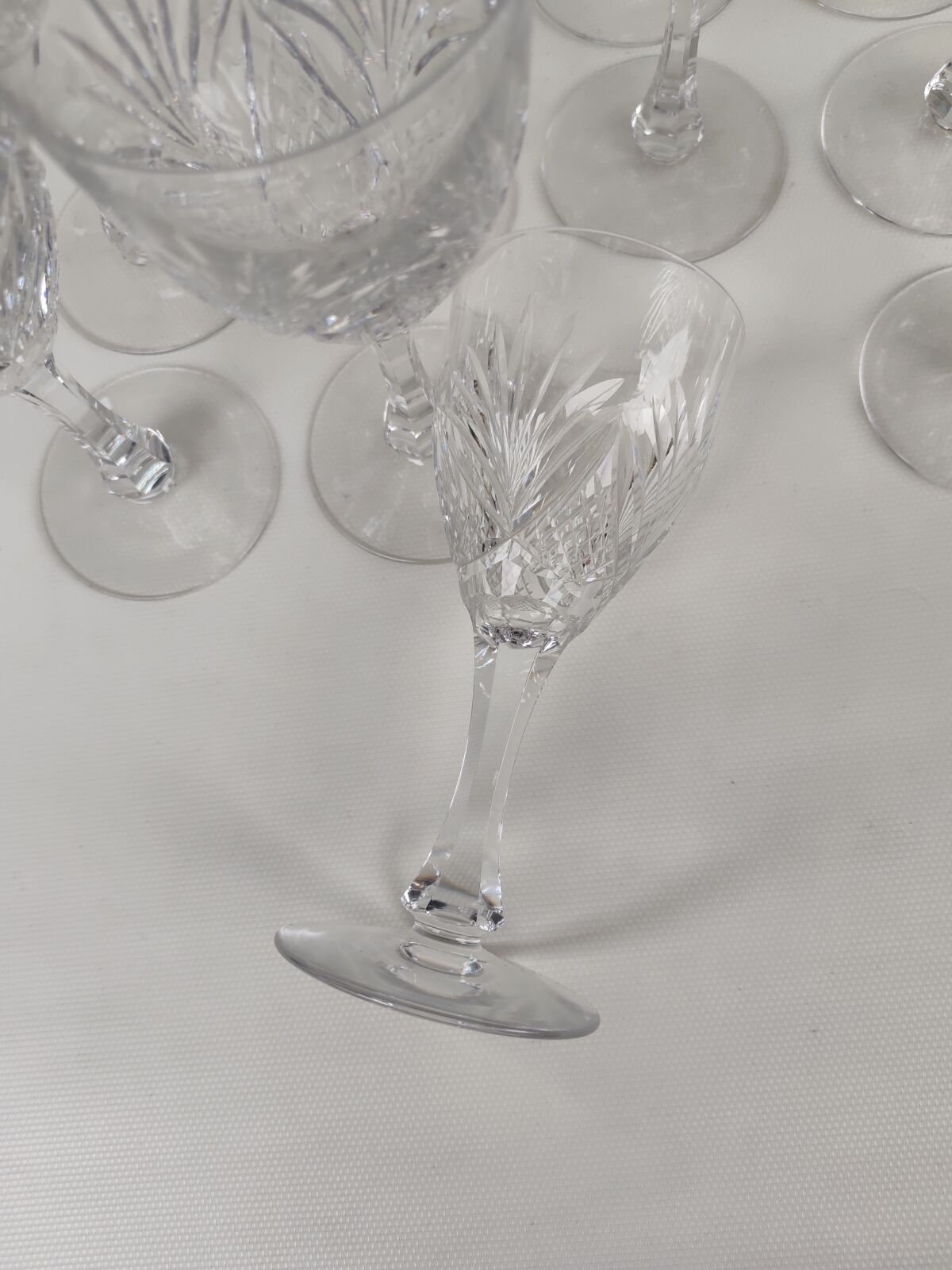 12 large crystal glasses from Saint Louis, 1930s.