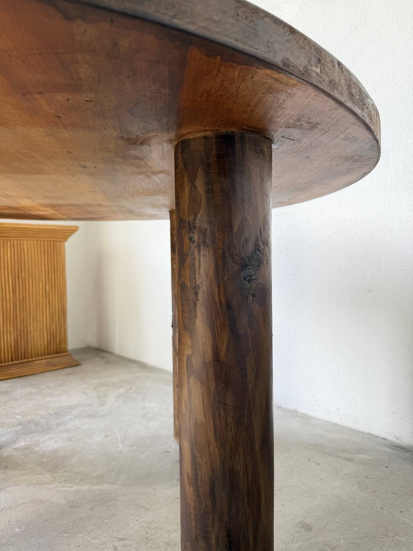 Round table 1950s constructivist walnut