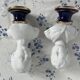 Pair of biscuit busts, Tharaud, Houdon, Louise and Alexandre Brongniart