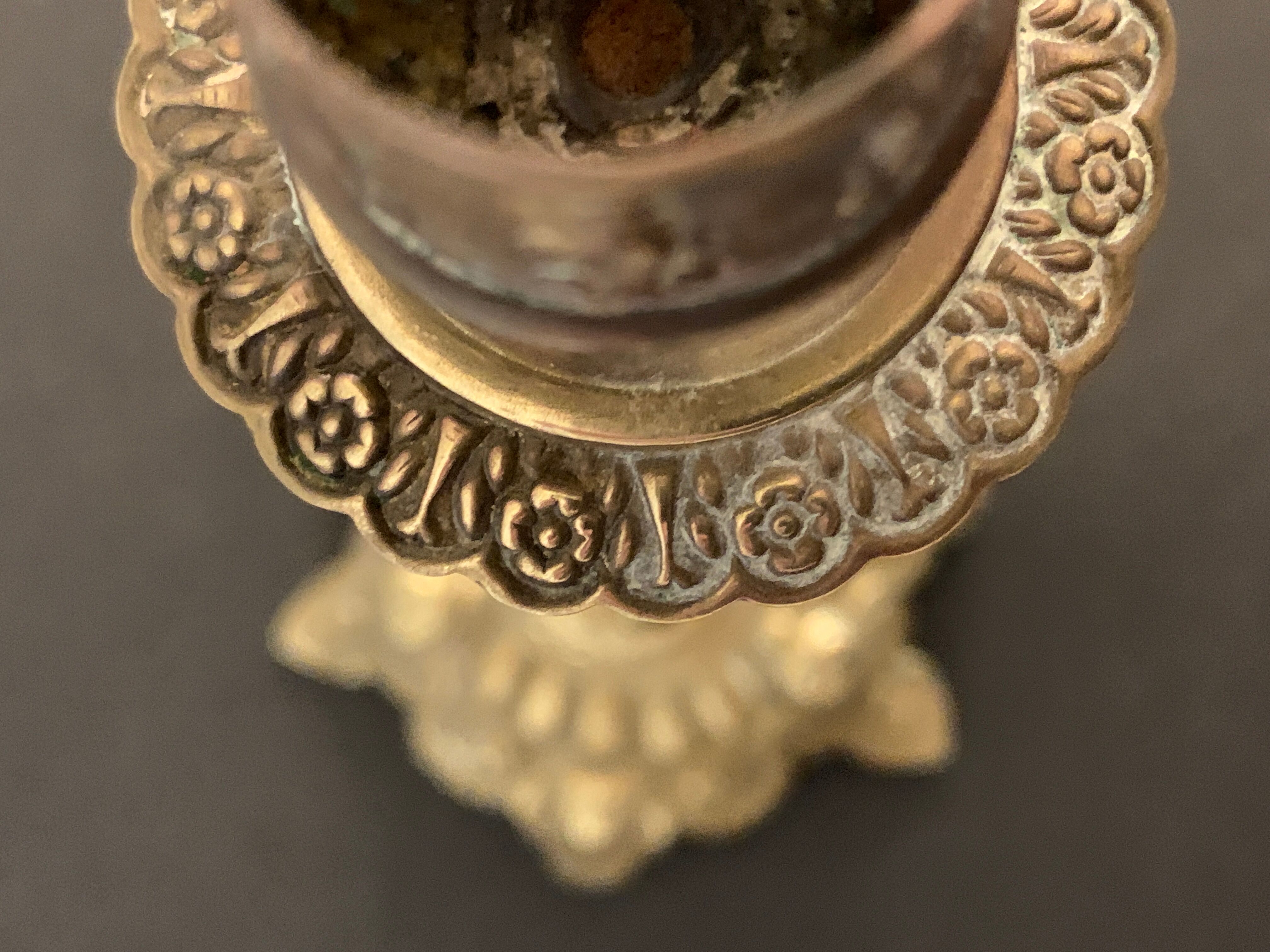 Brass heron heron animal candle holder