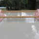 Old towel rack art deco in pink enamelled cast iron