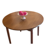 1970s wooden round table