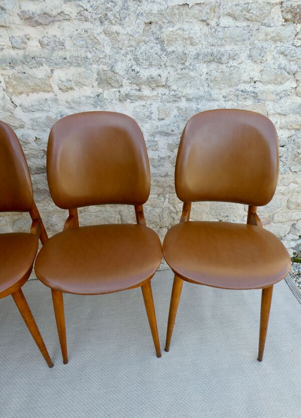 4 chaises Baumann, années 60