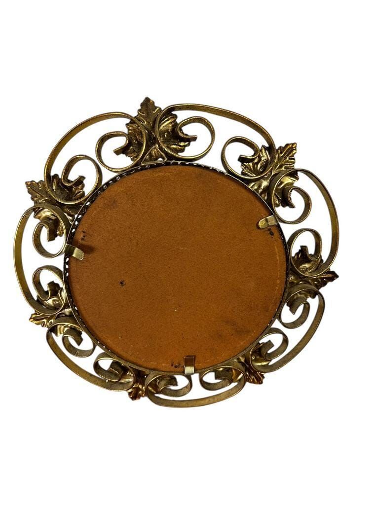 Vintage 'gold' sunburst mirror / mirror