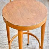 Baumann wooden bar stool duo