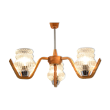 Mid-century Chandelier by Drevo humpolec,1970's.