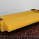 Scandinavian style yellow boucle folding sofa, 1960s