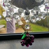 Golden bronze chandelier with fruit pendants