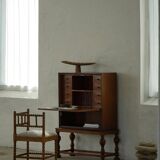 Modern Danish secretary, unique handmade oak, mid-20th century.