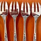 Christofle hemerocallis art nouveau, 6 oyster forks