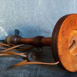 Art-deco lamp foot in solid wood turned 40s