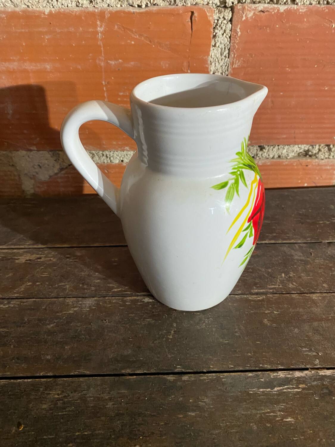 Old Pichet ARTESIA White Ceramic Vintage Peppers Decor #D516