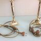 Pair of brass lamps art deco style 60s-70s