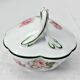 Sugar bowl with its lid in Limoges porcelain by Bernardaud.