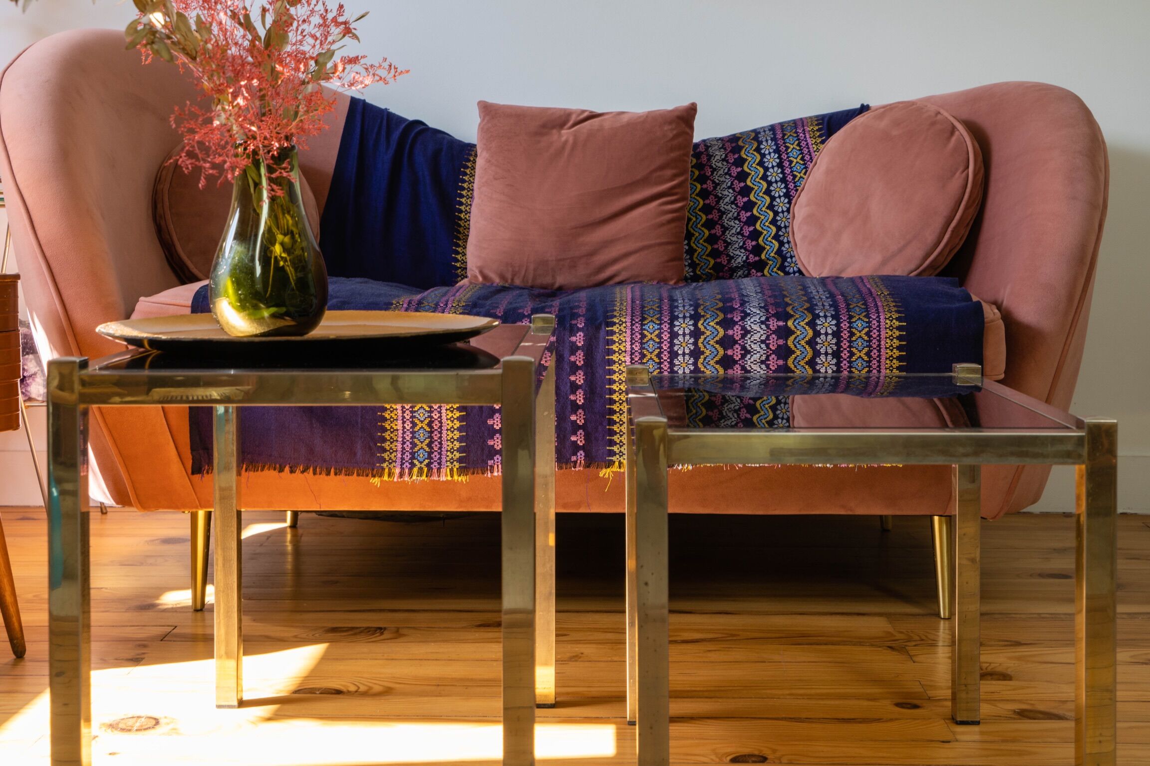 Brass nesting coffee tables