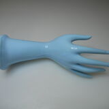 Vintage blue ceramic hand