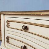 Paire de tables de chevet peints style Louis XV