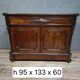 writing desk forming a secretary with a drop-down flap, in mahogany and veneer