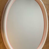 Miroir oval rose
