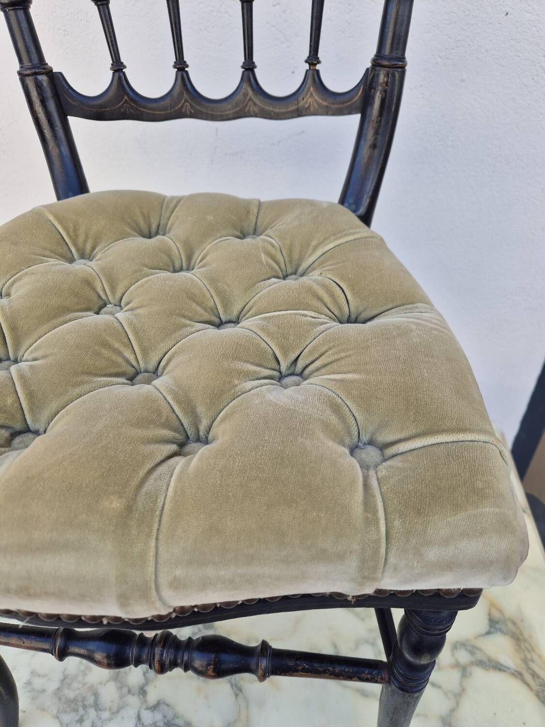 Napoleon III chair in blackened wood, 19th century