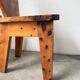 Paire de chaises brutalistes savoyardes en pin