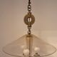 3-light chandelier in Murano glass and gilded brass, 1940.