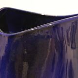 Important blue glazed ceramic vase signed by Max Idlasflag