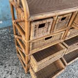 Rattan storage cabinet