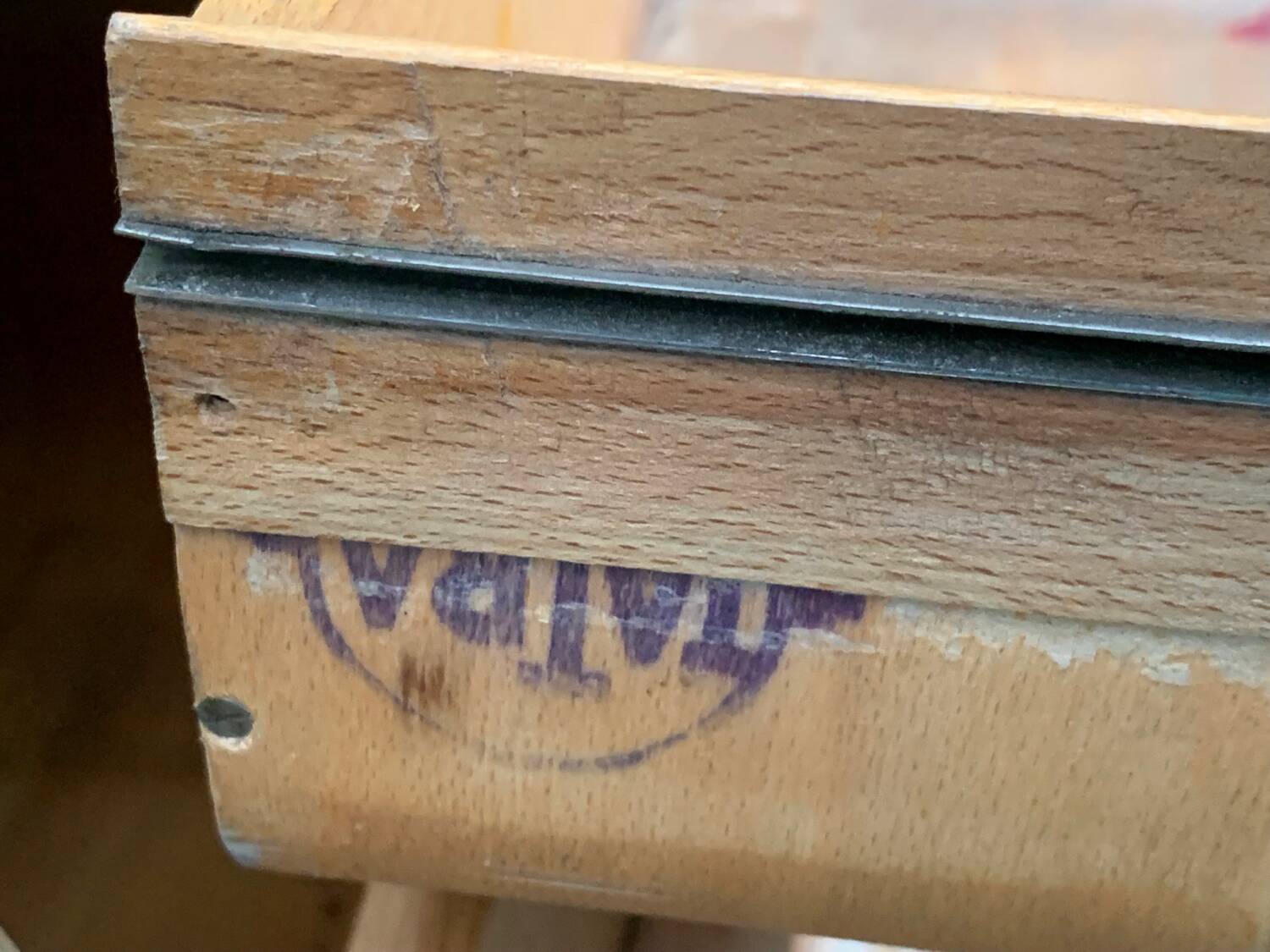 Art Deco dressing table in raw oak produced by Tatra Nabytok Czechoslovakia 1950