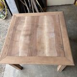 Rustic table made of raw wood