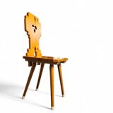 4 x chaises folk / Tyroler / en pin / 1970