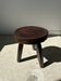 Brown solid wood stool hollow circular seat
