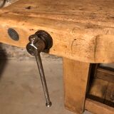 Old carpenter's wooden workbench