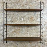 60s 70s oak string shelf module by Kajsa & Nils "Nisse" Strinning Sweden
