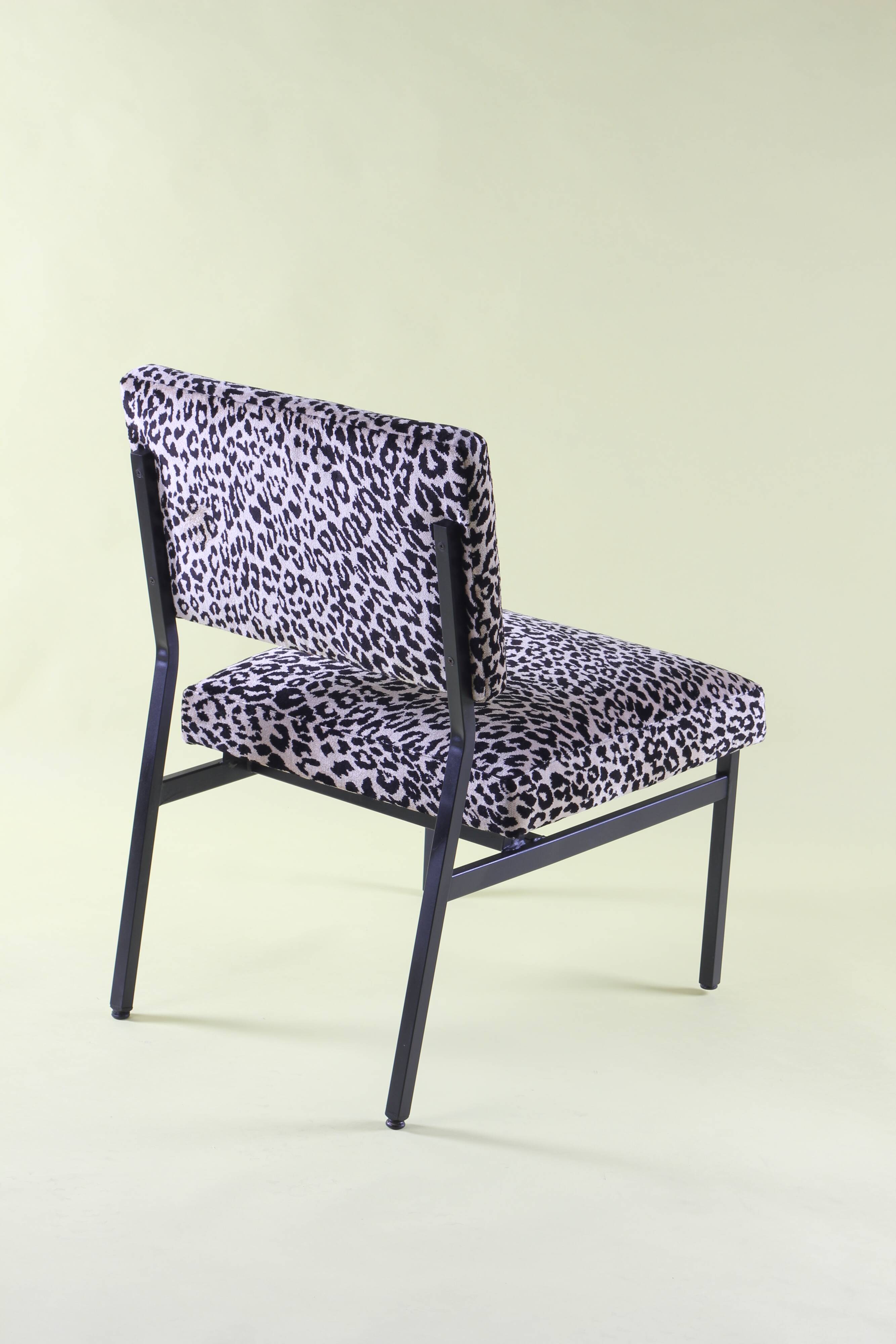 Fully restored 1950s-60s leopard print chaise lounge