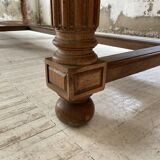 Solid walnut farmhouse castle table 1900 XXL