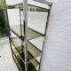 Vintage Italian design shelf in chrome and smoked glass from the 1970s.