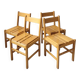 4 cheises en bois style Charlotte perriand