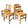 4 cheises en bois style Charlotte perriand