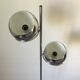 Eyeball floor lamp in chromed metal