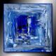 Abstract ultramarine blue painting