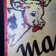 Advertising sheet cow pig mamellor 58x40 cm