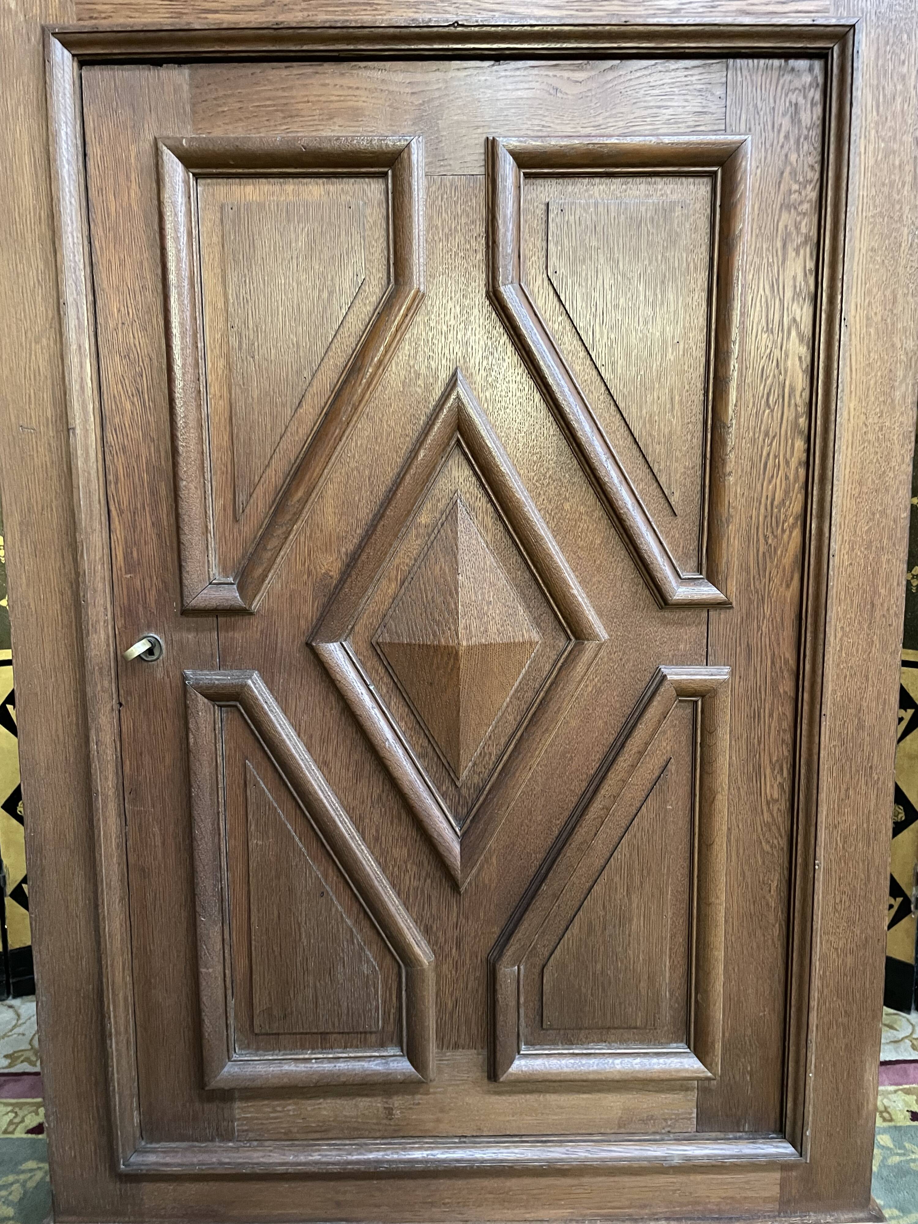 Solid oak bar chest cabinet