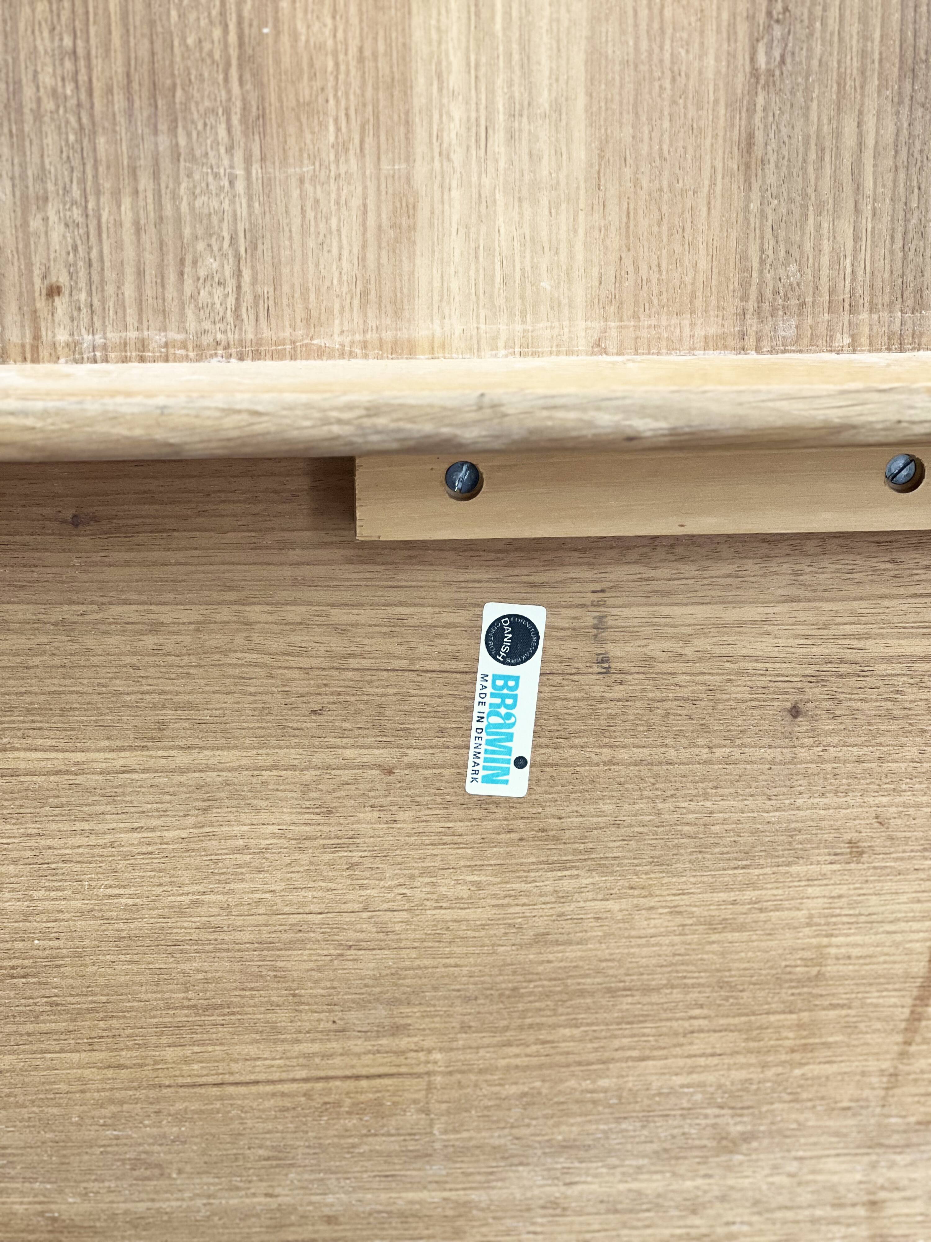 Mid-Century Modern Extendable Dining Table in Oak Wood by H.W. Klein for Bramin, 1960