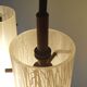 1950s brass and glass pendant light