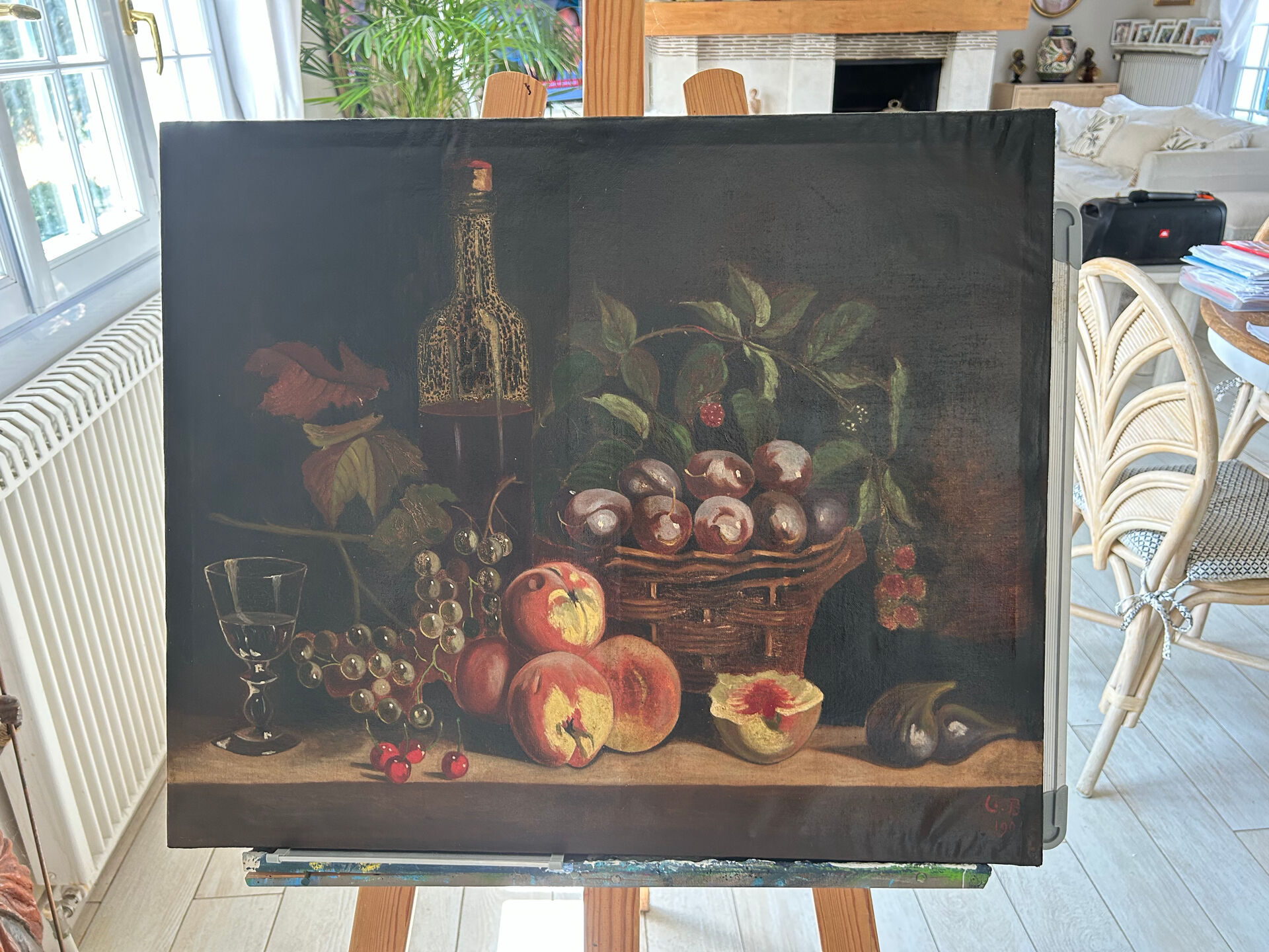 Nature morte G.B 1904 huile sur toile